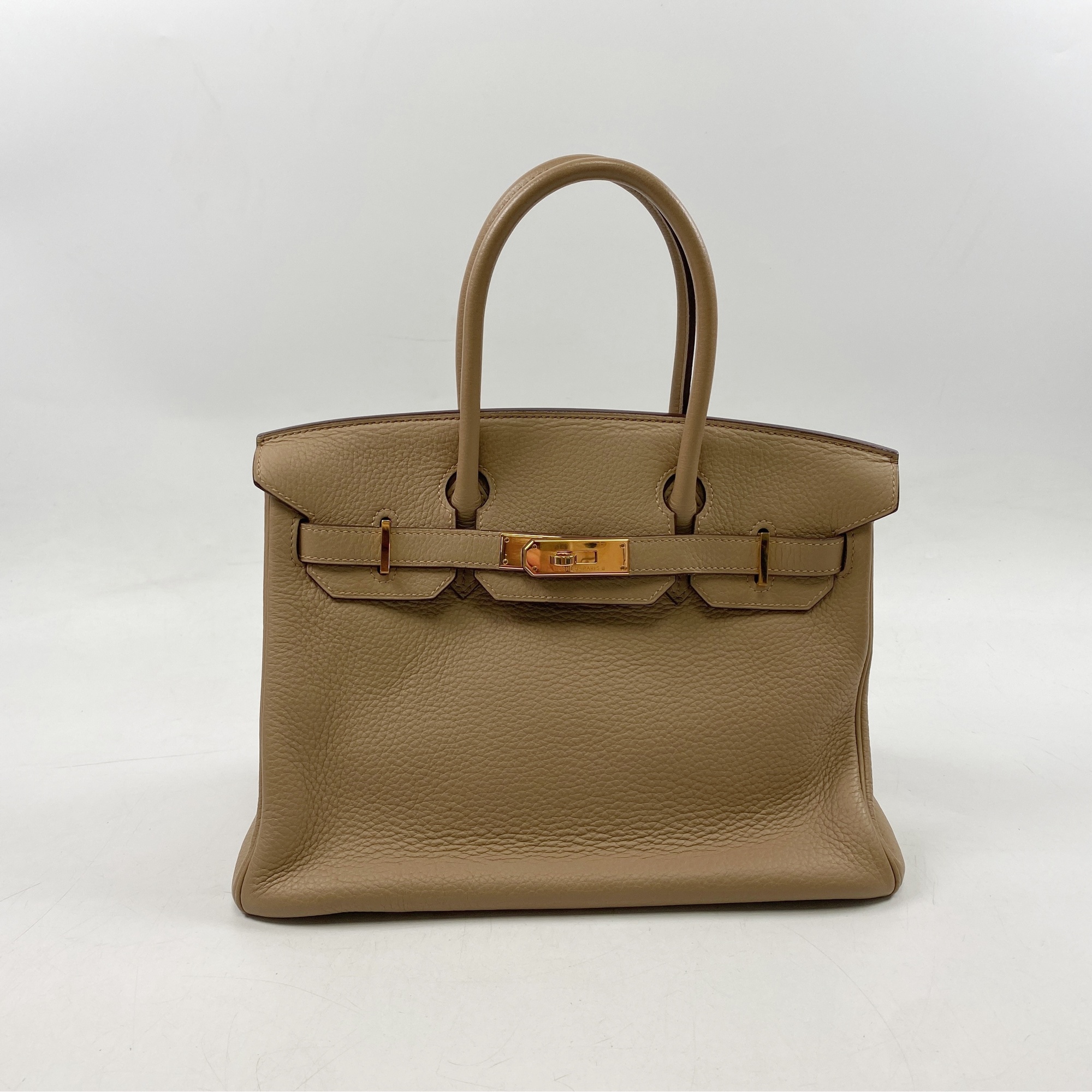 エルメス バーキン30 トレンチ トリヨンクレマンス GD金具 □M刻印 Bランク