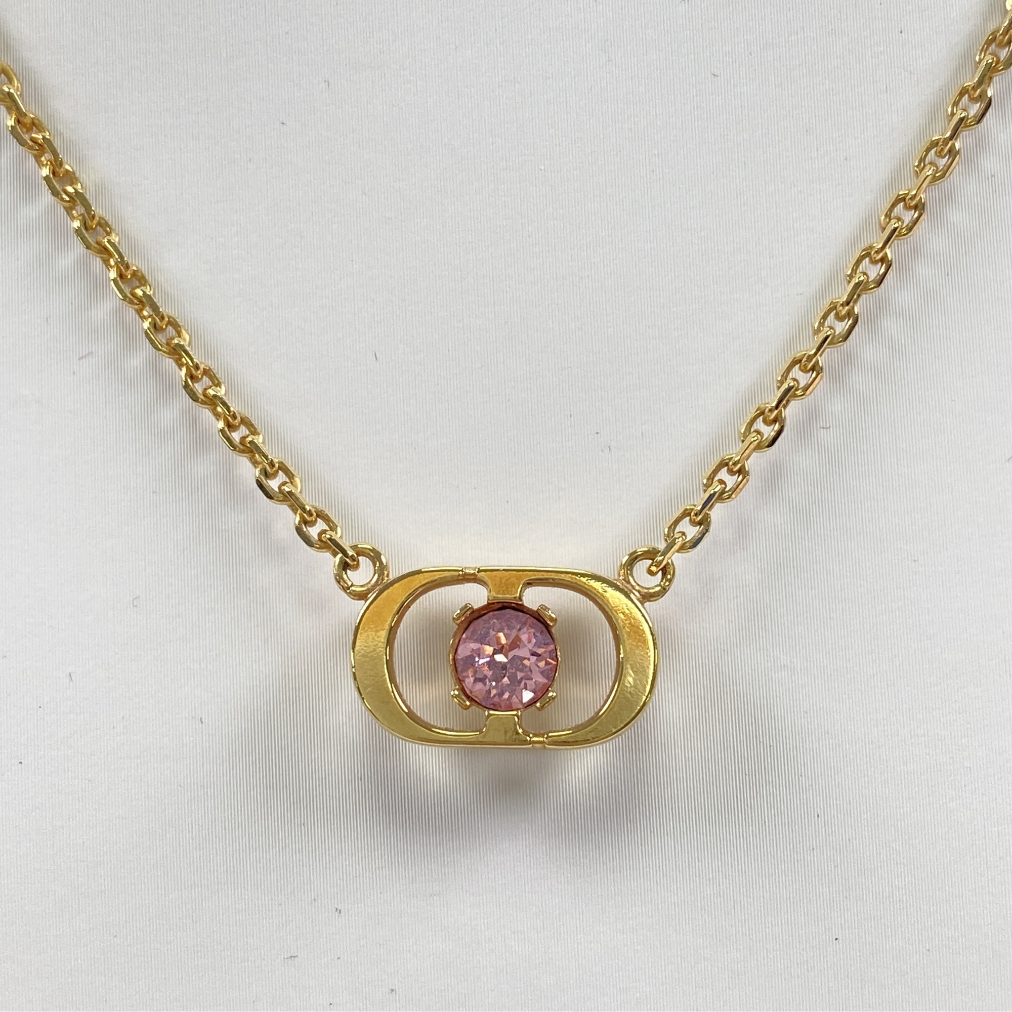 ディオール petit CD プチCD カラー ラインストーン ロゴ ネックレス