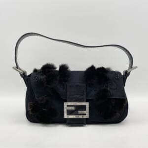 フェンディ マンマバケット ワンショルダーバッグ 黒 布×ファー 買取実績【買取日：2025年11月5日】