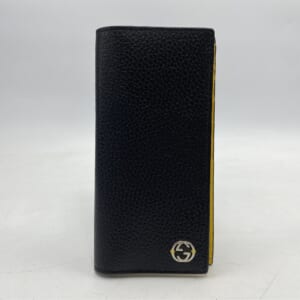 グッチ インターロッキングG 二つ折り長財布 黒×イエロー レザー 610467 買取実績【買取日：2025年11月6日】