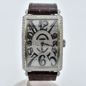 フランク ミュラー ロングアイランド ダイヤ文字盤 SS×革/AT 1200SCREL 買取実績【買取日：2025年11月6日】