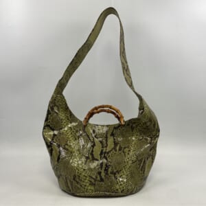 グッチ バンブー 2WAYショルダーバック 緑 パイソン 110141726 買取実績【買取日：2025年11月7日】