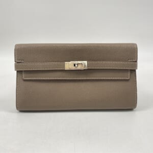 エルメス ケリーウォレット エトゥープ シェーブル SV金具 Q刻印 買取実績【買取日：2025年11月2日】