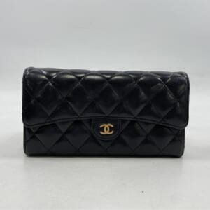 シャネル マトラッセ 長財布 ラムスキン SV金具 黒 買取実績【買取日：2025年11月6日】