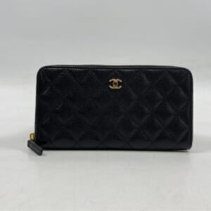 シャネル ラウンドファスナー長財布 黒 キャビア GD金具 買取実績【買取日：2025年11月7日】