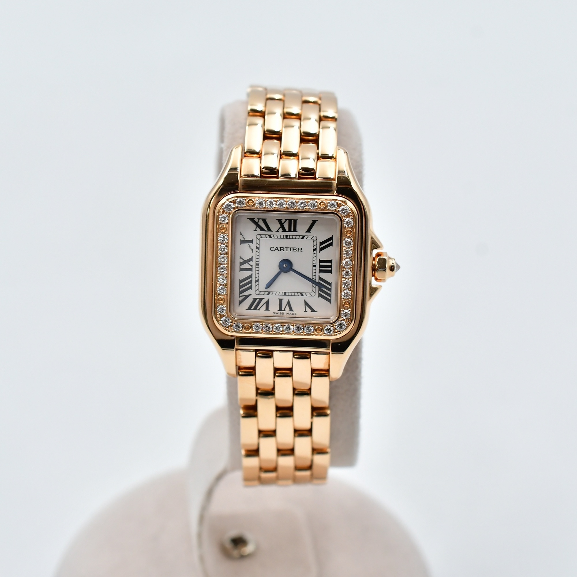 カルティエ パンテール ドゥ カルティエSM 白文字盤 PG/QZ SAランク