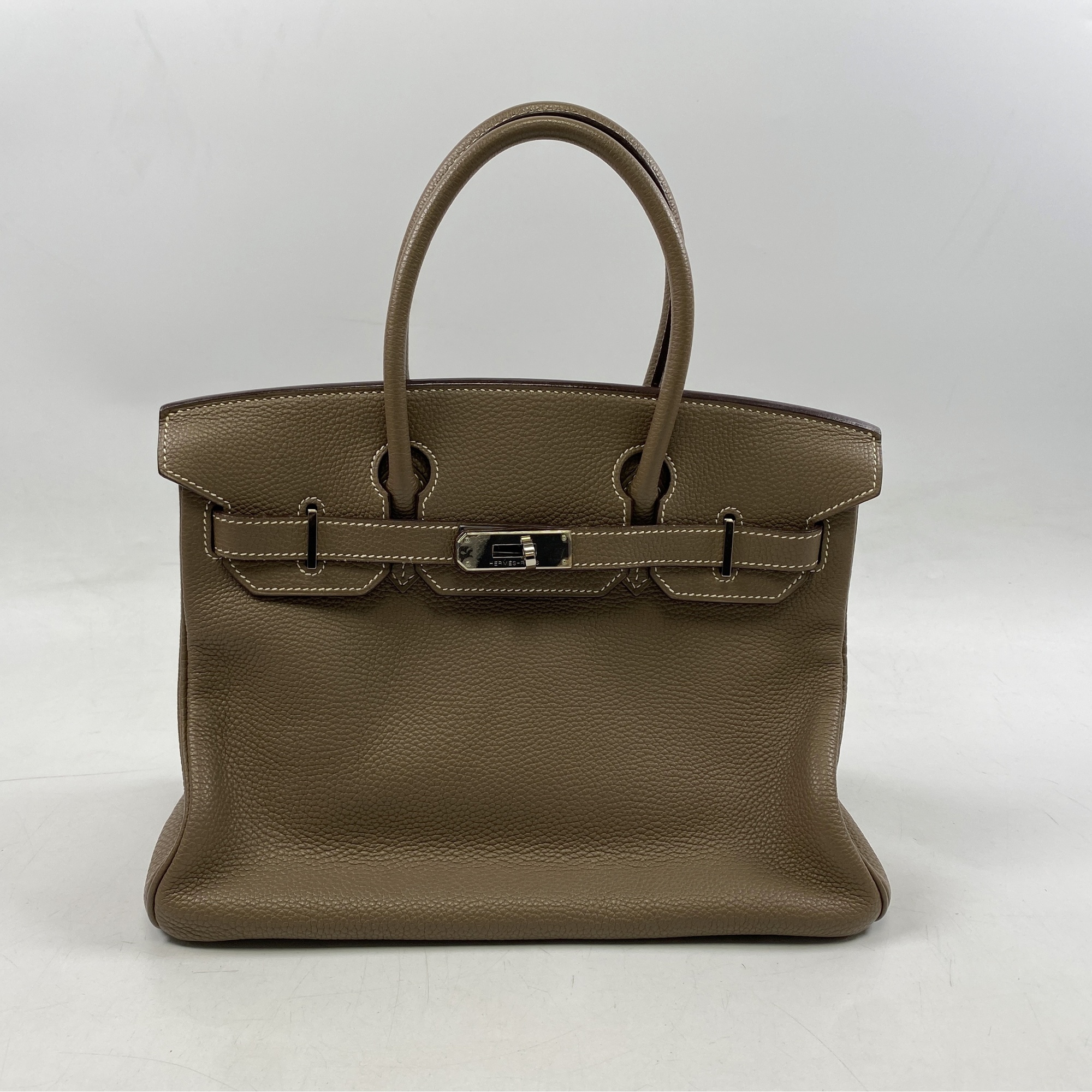 エルメス バーキン30 エトゥープ トゴ SV金具 □J刻印 Bランク