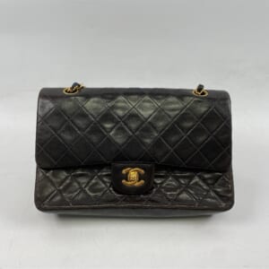 シャネル マトラッセ25 WフラップWチェーンショルダーバッグ 黒 ラムスキン GD金具 シール 買取実績【買取日：2025年11月14日】