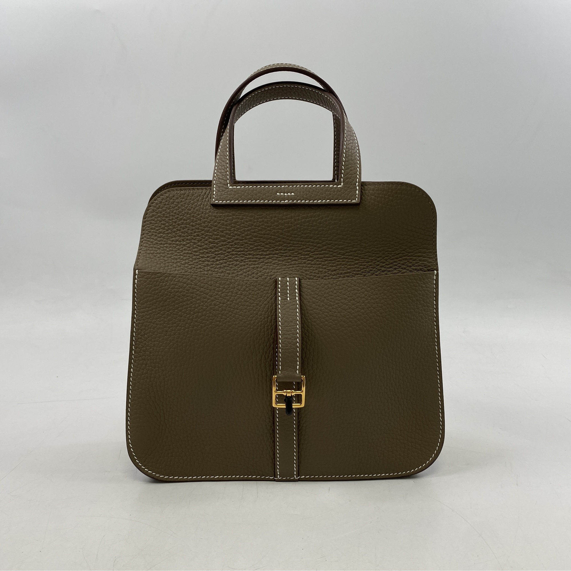 エルメス アルザン25 エトゥープ トリヨン GD金具 W刻印 Sランク