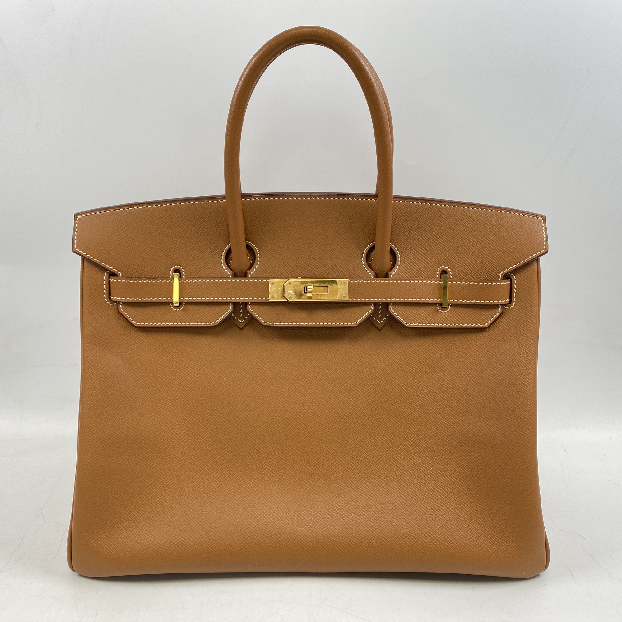 エルメス バーキン35 ゴールド エプソン GD金具 □J刻印 Bランク