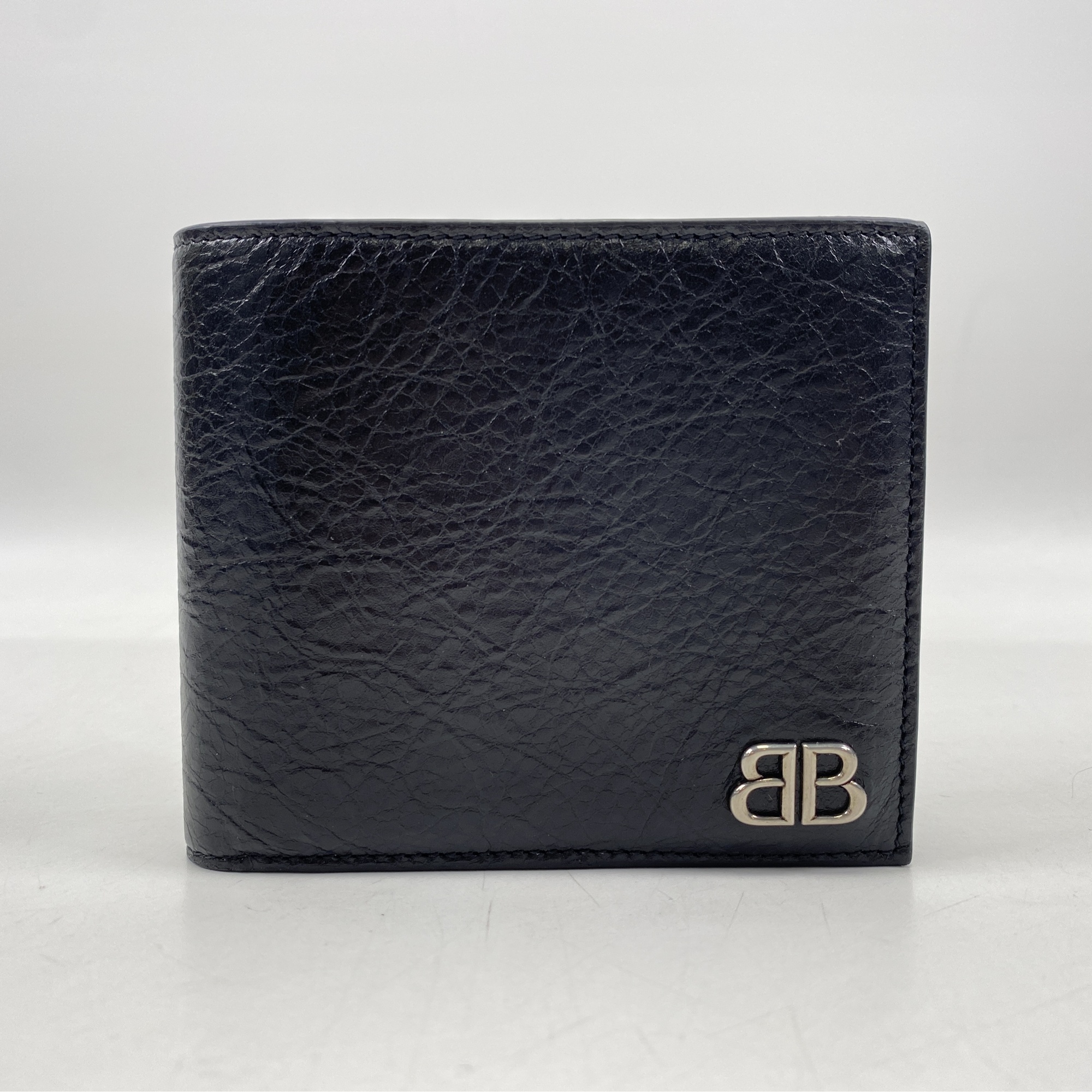 バレンシアガ BBロゴ 二つ折り財布 黒 レザー 779971 買取実績【買取日