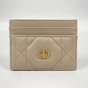 箱　極美品　ディオール　カロ　折財布　カナージュ　ベージュ DIOR】ディオール カロ CARO ダリア 2つ折り財布 カナージュ (Dior