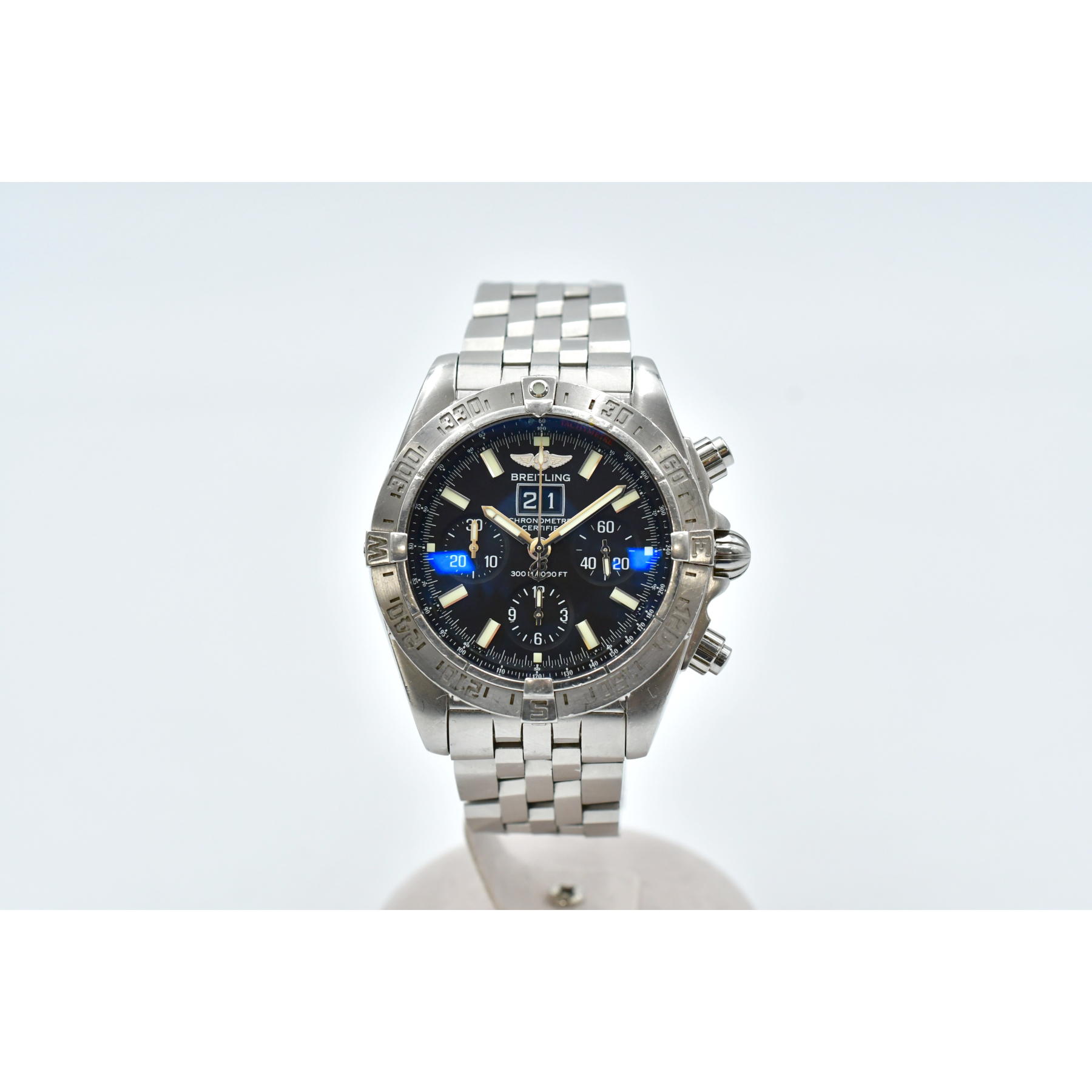 ブライトリング ブラックバード ビッグデイト 黒文字盤 SS×AT Bランク