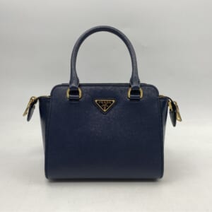 プラダ サフィアーノ 2WAYミニバッグ ショルダーバッグ ハンドバッグ 斜め掛けバッグ レザー ネイビー ゴールド金具 ロゴ三角プレート 1BA380 1BA380 買取実績【買取日：2025年11月13日】