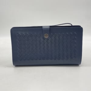 ボッテガヴェネタ イントレチャート コンチネンタル ウォレット 紺色 レザー 買取実績【買取日：2025年11月4日】