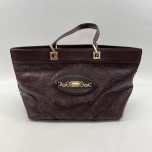 グッチ GGキャンバス トートバッグ 赤 レザー 145993 買取実績【買取日：2025年11月7日】