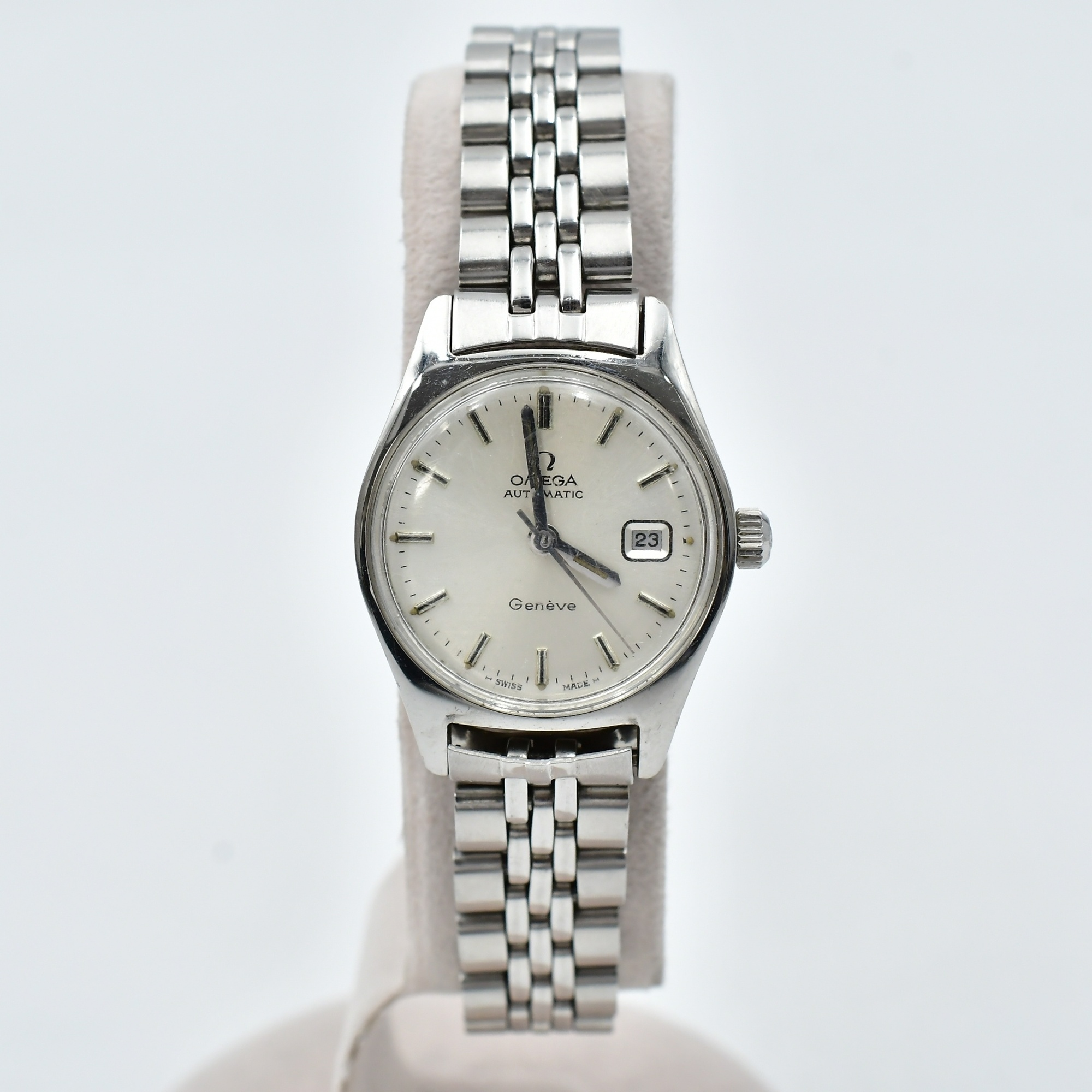 オメガ ジュネーブ レディースウォッチ シルバー文字盤 SS/AT Bランク