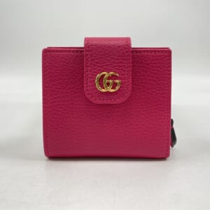 グッチ GGマーモント 二つ折り財布 ピンク レザー 523193 買取実績【買取日：2025年11月3日】