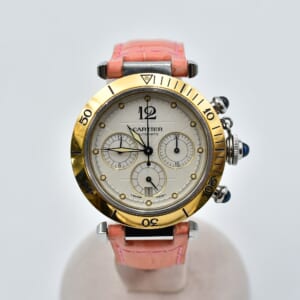 カルティエ パシャ クロノグラフ シルバー文字盤 SS×YG×革/AT W3103655 買取実績【買取日：2025年11月5日】