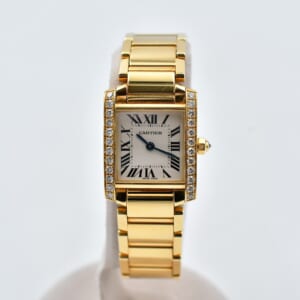 カルティエ タンク アメリカン SM WSTA0016 シルバー文字盤 SS×革/QZ