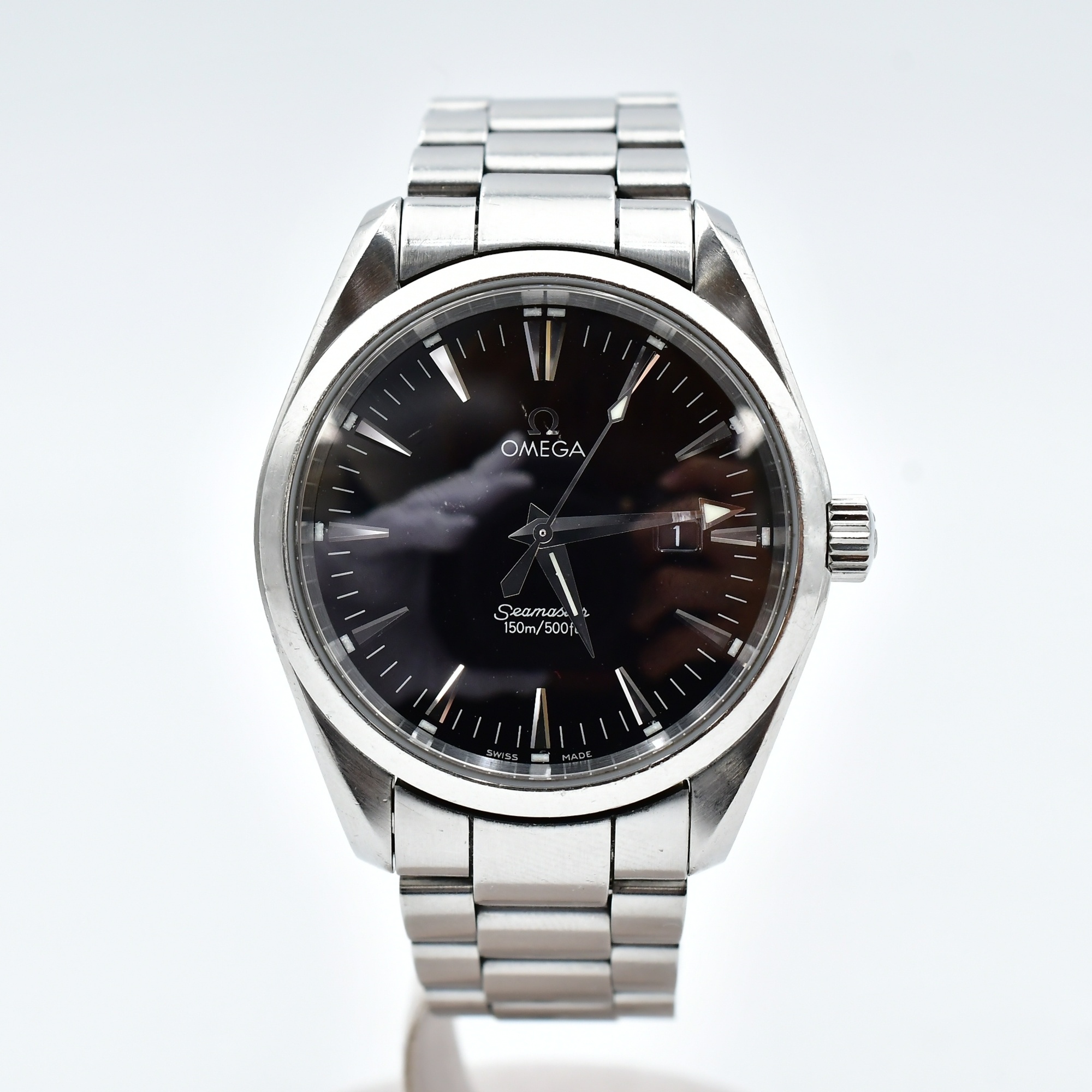 オメガ シーマスター アクアテラ 黒文字盤 SS/QZ 2517.50.00 買取実績