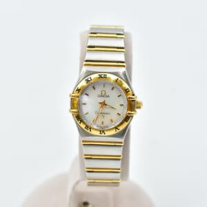 オメガ コンステレーション シェル文字盤 ベゼルダイヤ SS/QZ 1465.71