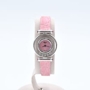 ショパール ハッピーダイヤモンド WG×革/QZ ピンクシェル文字盤 204780-1005 買取実績【買取日：2025年11月12日】