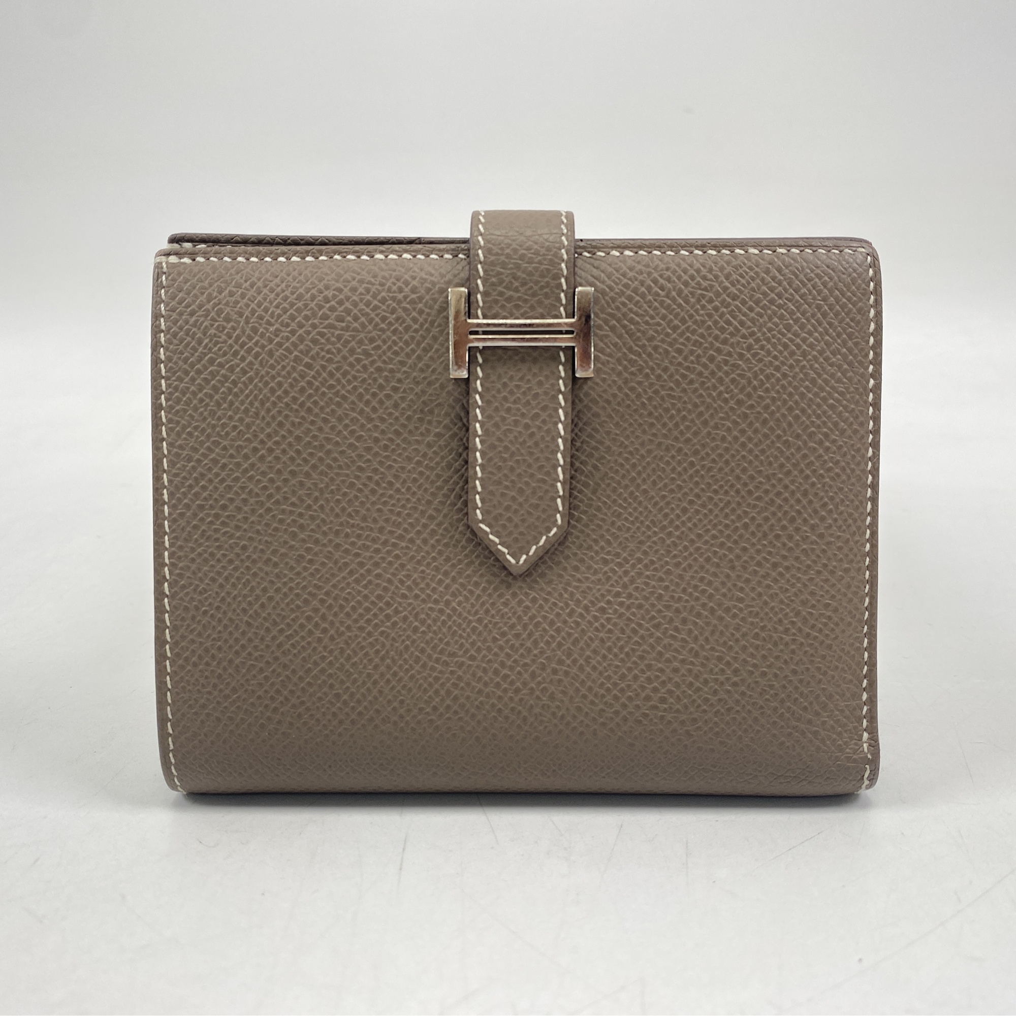 ベアンスフレ 長財布 B刻 エトゥープ シルバー金具 エルメス