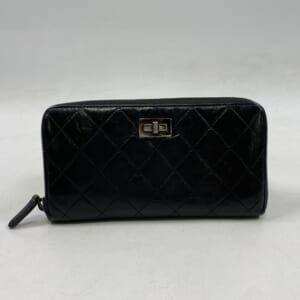 シャネル 2.55 マトラッセ ラウンドファスナー 長財布 黒 カーフスキン SV金具 19662770 買取実績【買取日：2025年11月2日】