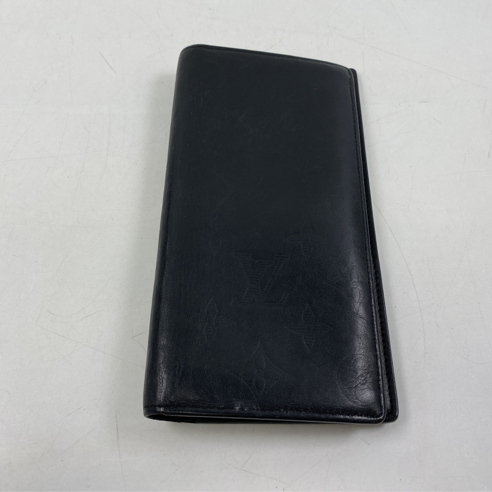 ルイ・ヴィトン モノグラム シャドウ ポルトフォイユ・ブラザ 黒 レザー ABランク