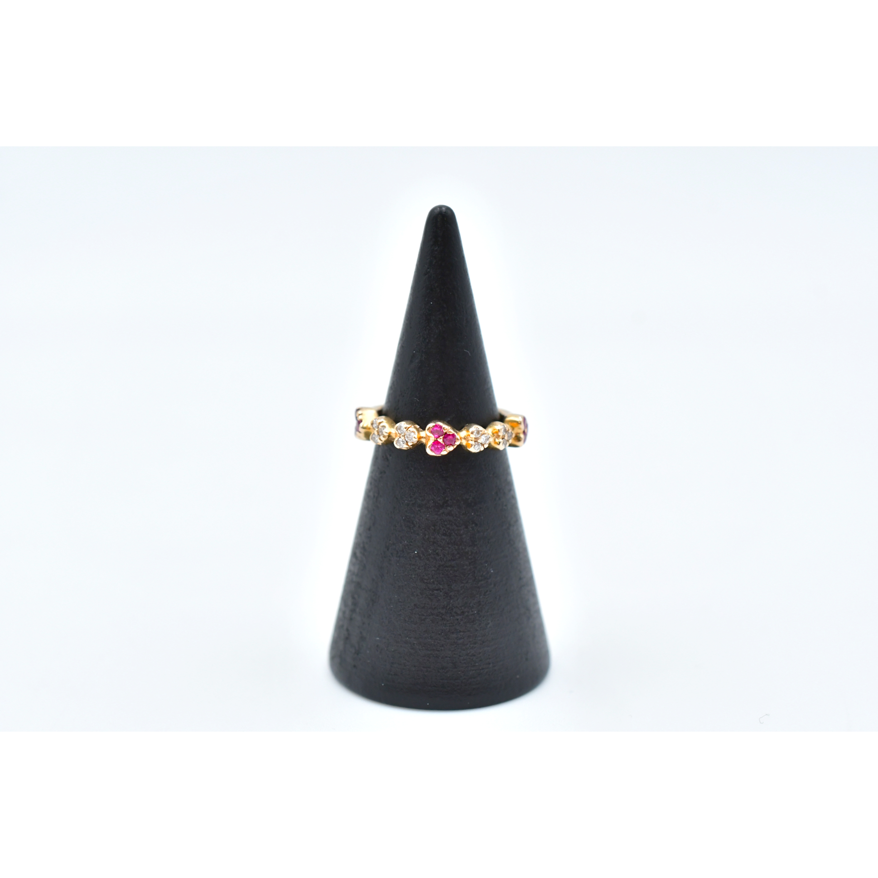 ポンテヴェキオ 色石ダイヤリング K18PG R0.12 0.06 Bランク