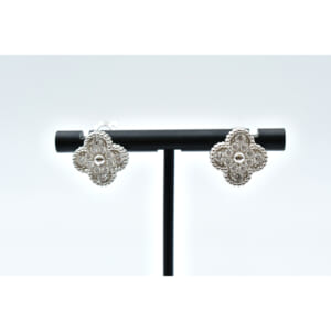 ヴァンクリーフ＆アーペル ヴィンテージ アルハンブラ ダイヤピアス Au750WG 買取実績【買取日：2025年11月7日】