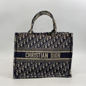 ディオール オブリーク ブックトートミディアム トートバッグ ブルー キャンバス 買取実績【買取日：2025年11月7日】