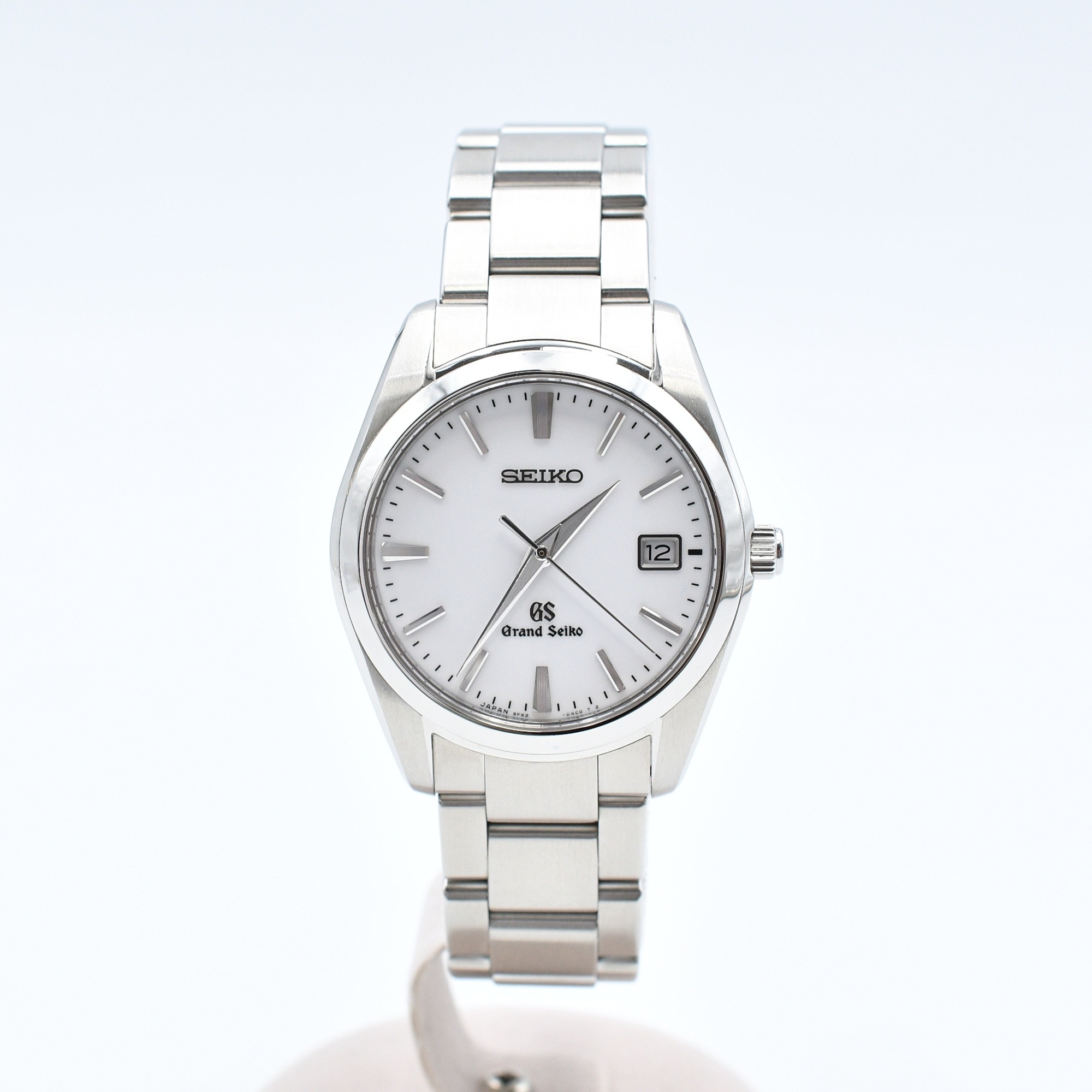 グランドセイコー ラウンド時計 腕時計 白文字盤 SS/QZ Bランク