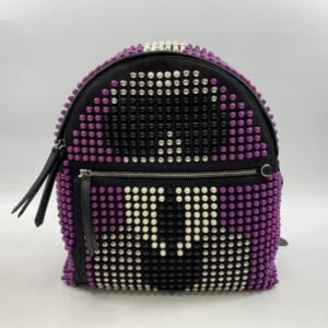 フェンディ カールラバー スタッズ バックパック 黒×紫 ナイロン 買取実績【買取日：2025年11月4日】