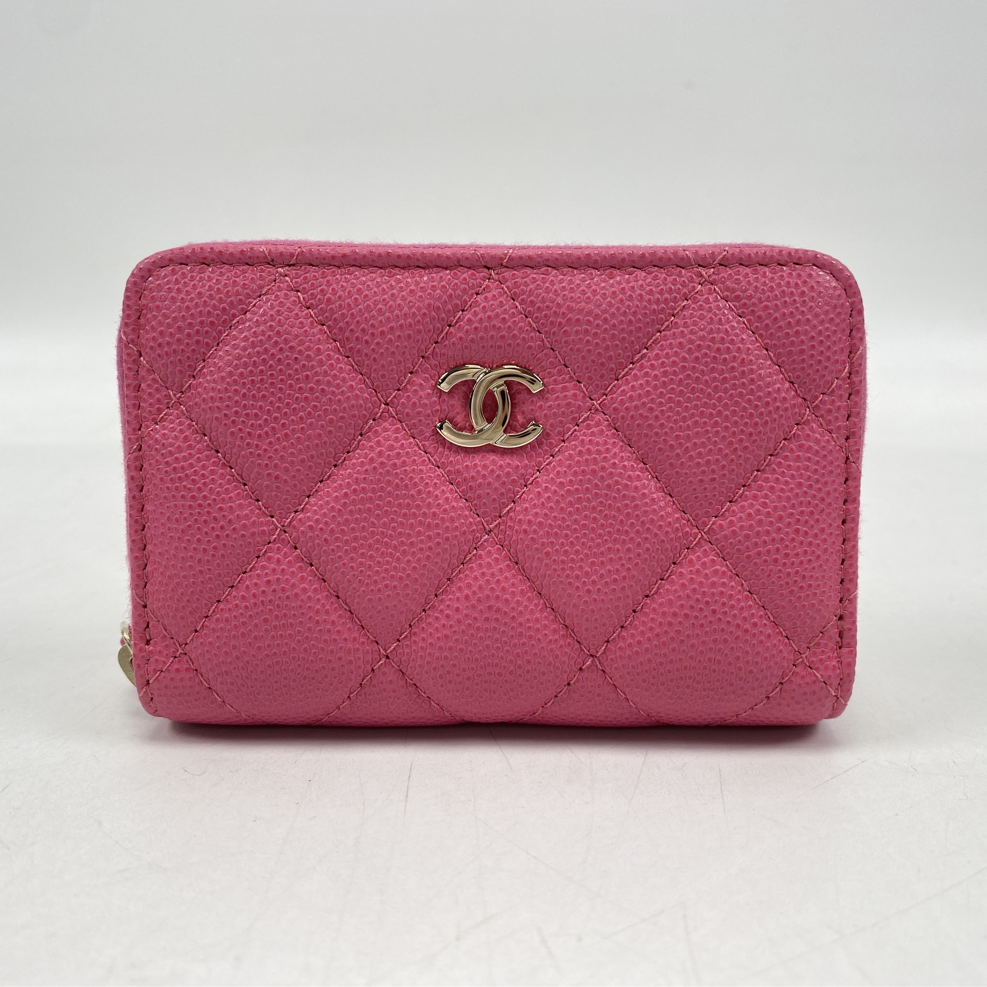 シャネル マトラッセ コインケース ピンク キャビアスキン AP0216 買取