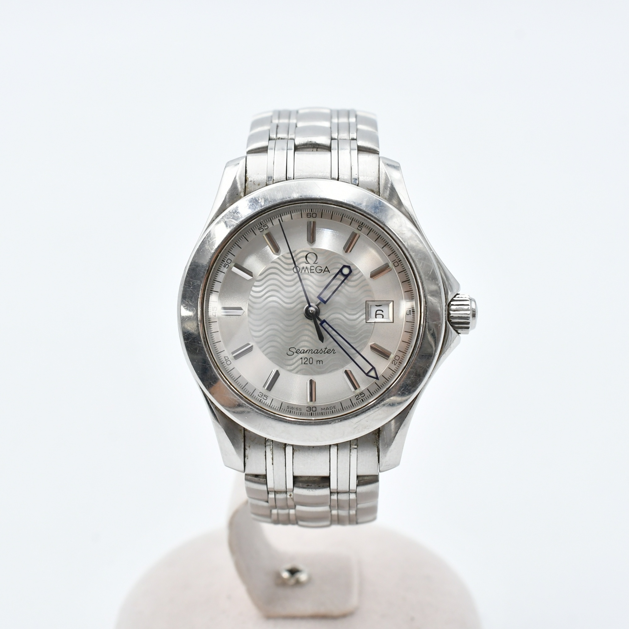 オメガ シーマスター シルバー文字盤 SS×AT Bランク