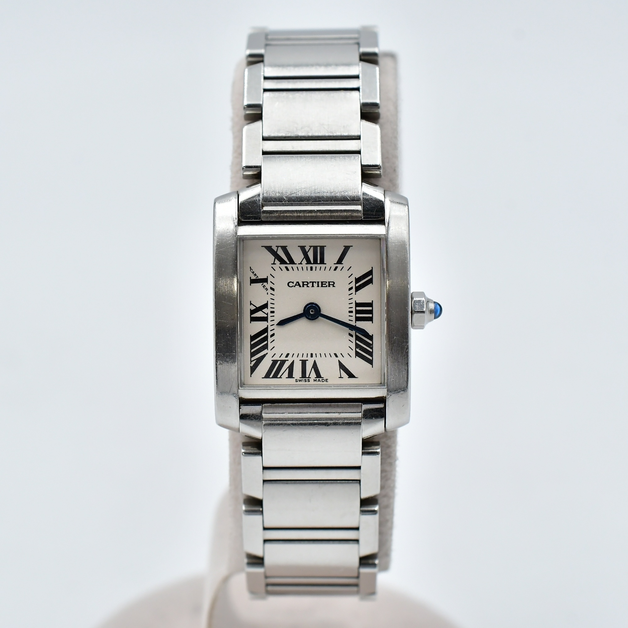 Cartier カルティエ タンクフランセーズ SM 白文字盤　時計　電池交換済 Cartier カルティエ タンクフランセーズ SM 白文字盤 時計 電池交換済