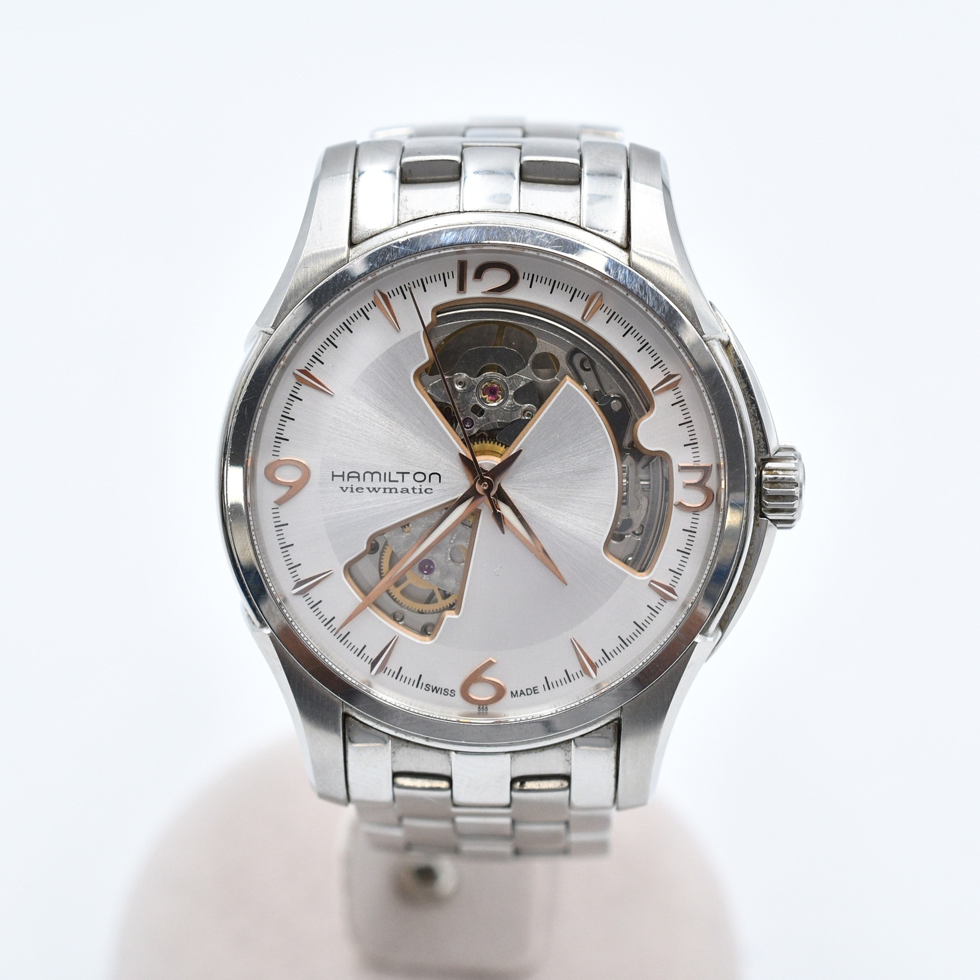 ハミルトン ジャズマスター オープンハートオート シルバー文字盤 SS/AT Bランク