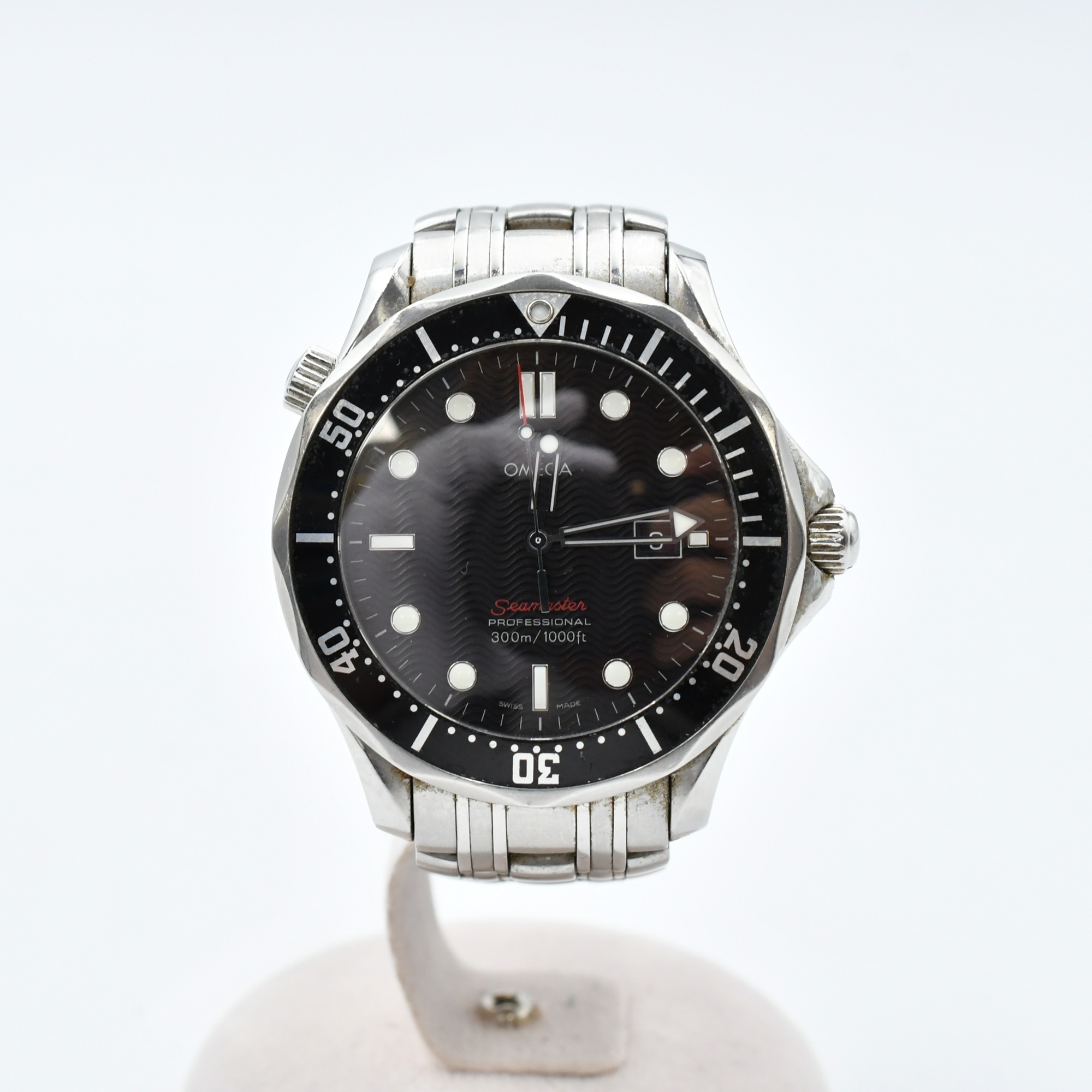 オメガ シーマスター 黒文字盤 SS/QZ Bランク