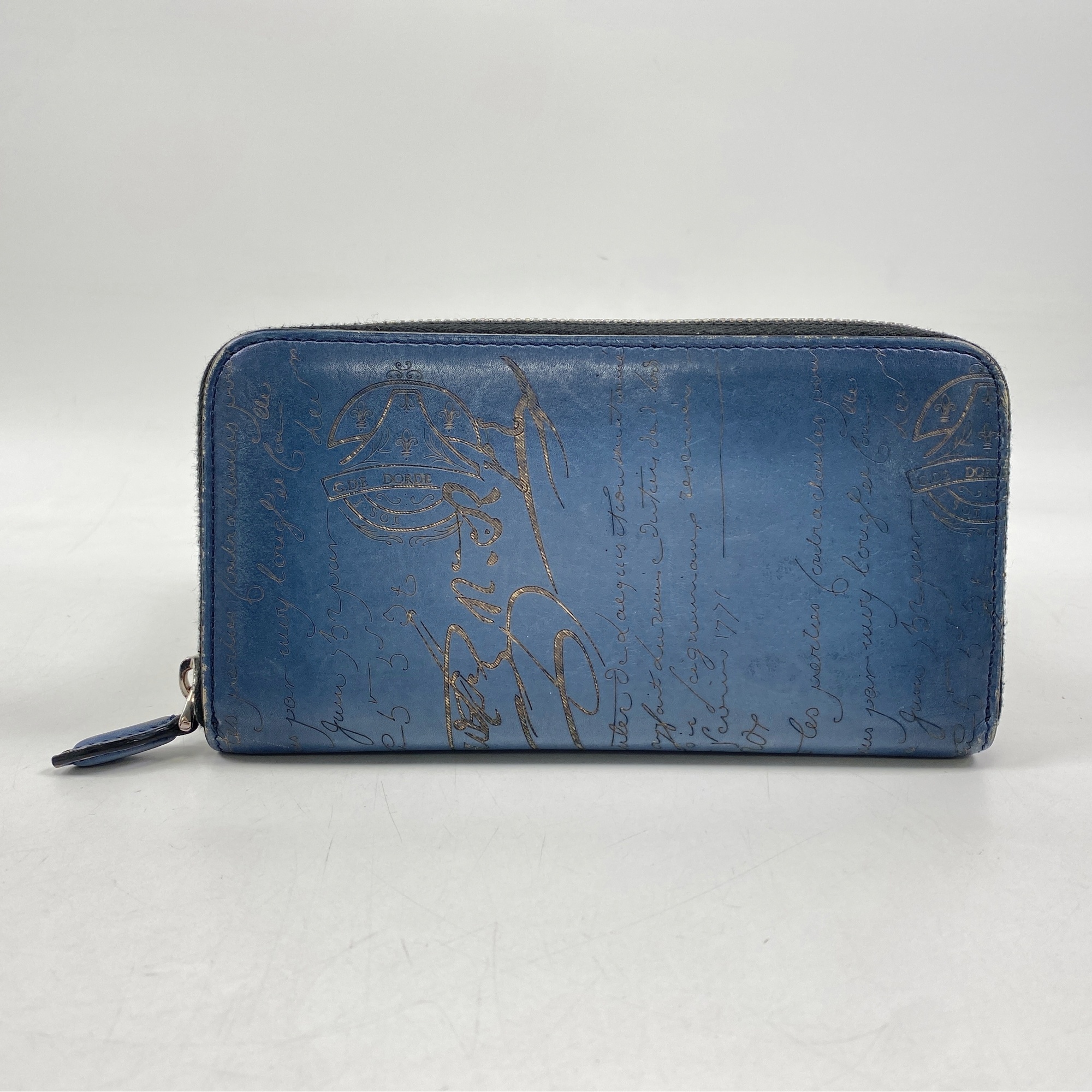 ベルルッティ　ラウンドファスナー財布　ブルー系 楽天市場】ベルルッティ Berluti イタウバ ラウンドファスナー財布