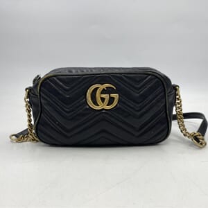 グッチ GGマーモント キルティングスモールショルダー 黒 レザー 447632 買取実績【買取日：2025年11月6日】
