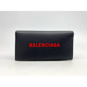 バレンシアガ ロゴ フラップ長財布 黒 レザー 531522 買取実績【買取日：2025年11月4日】
