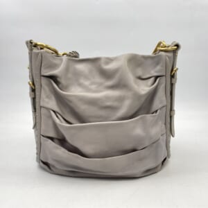 ディオール ドレープ ワンショルダーバッグ グレー レザー 買取実績【買取日：2025年11月2日】