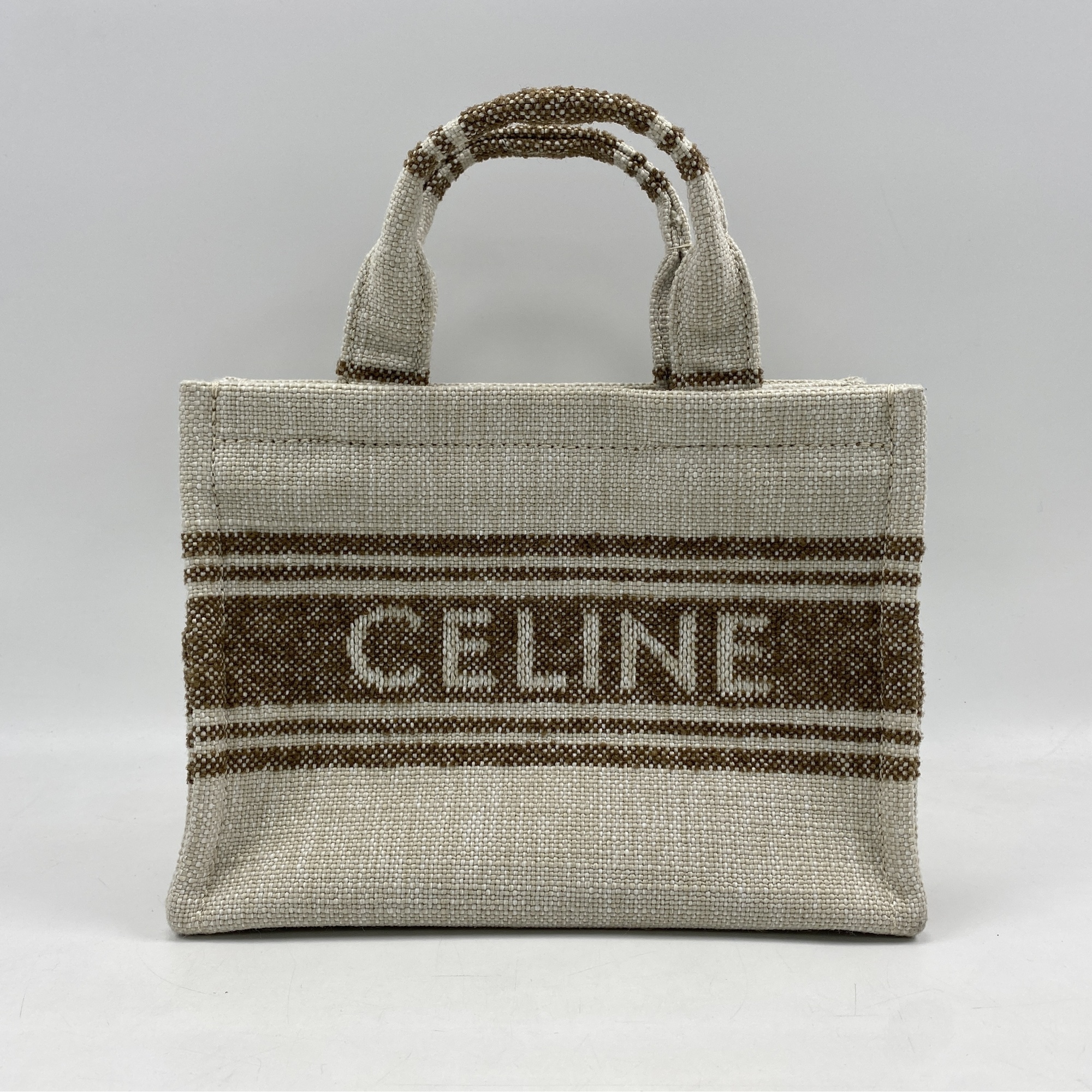 セリーヌ スモールカバタイス 白×茶 キャンバス×レザー 買取実績【買取