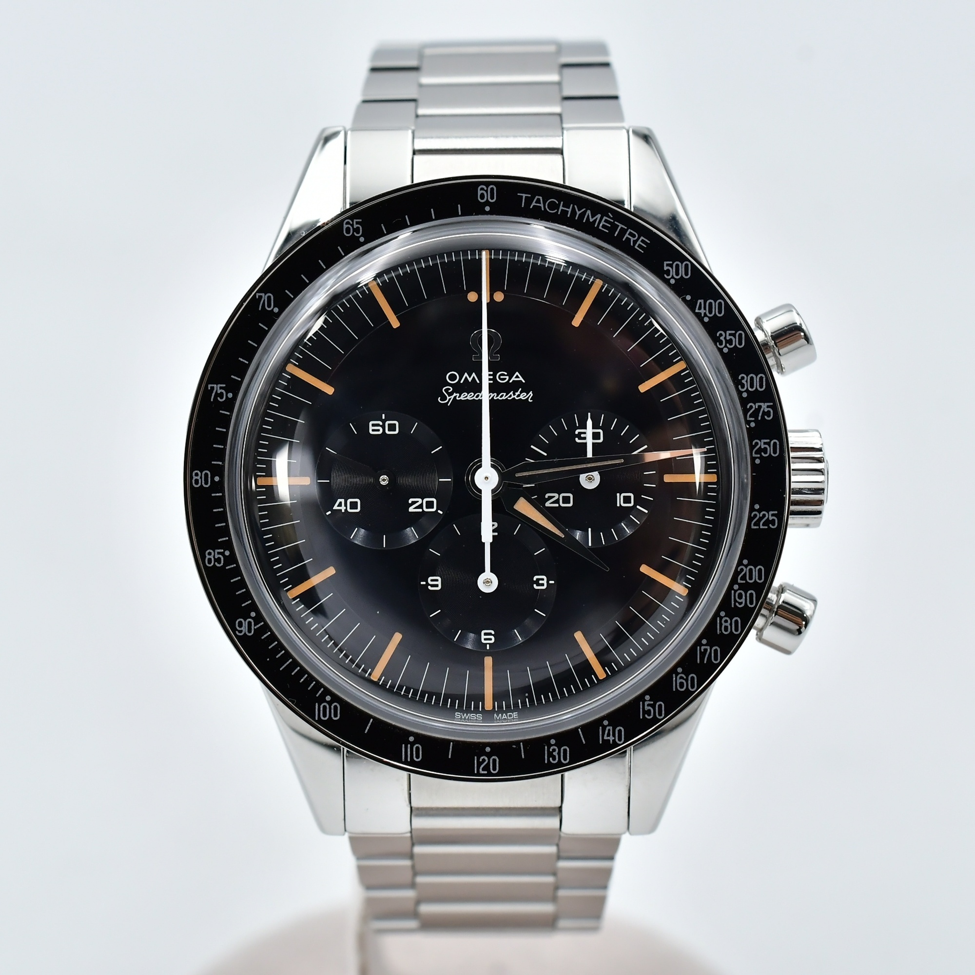 オメガ スピードマスター ファーストオメガインスペース 黒文字盤 SS/手巻き Aランク