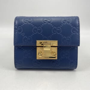 グッチ グッチシマ 二つ折り財布 ネイビー 453155 買取実績【買取日：2025年11月13日】