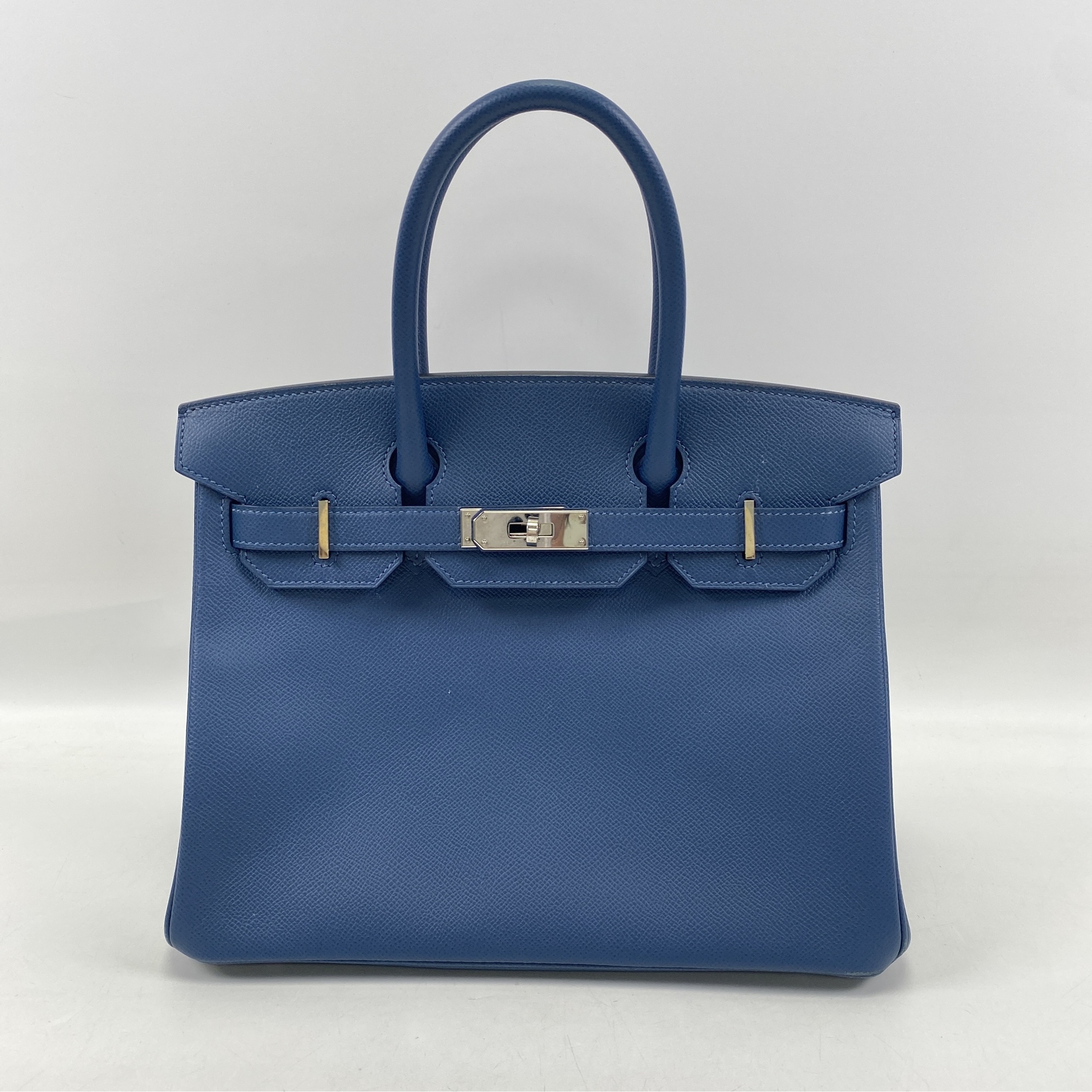 エルメス バーキン30 ロイヤルブルー エプソン SV金具 Y刻印 Bランク