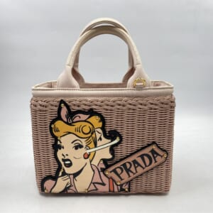 プラダ カナパ 2WAYハンドバッグ ピンク ラタン×キャンバス 1BG835 買取実績【買取日：2025年11月5日】