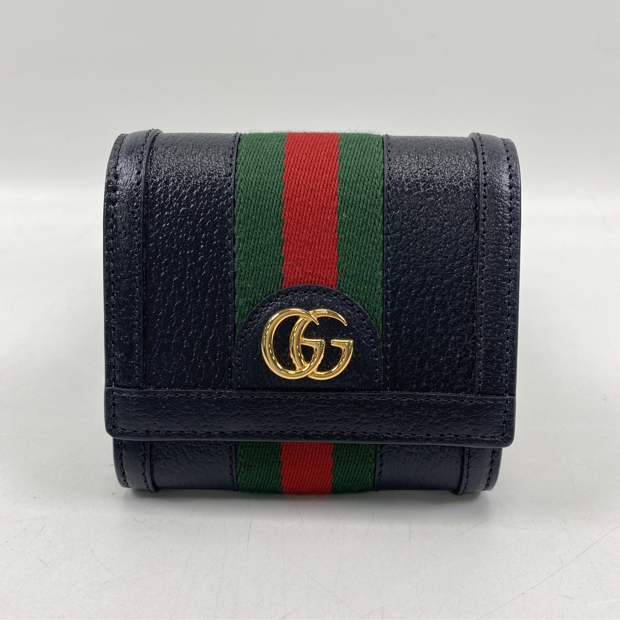 グッチ オフィディア シェリーライン ダブルG コンパクトウォレット 黒